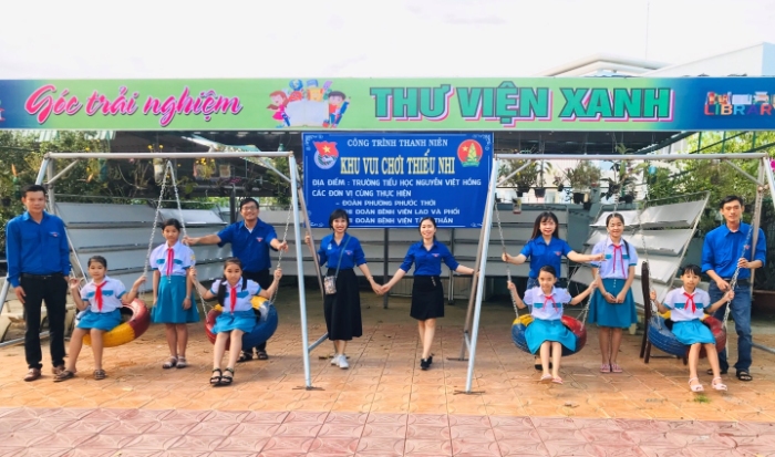 Xây dựng công trình thanh niên “Khu vui chơi thiếu nhi” cho học sinh trường Tiểu học Nguyễn Việt Hồng